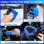 Car Cleaning Kit Car Detailing Kit,Car Cleaning Kit Interior Cleaner with High Power Blue Handheld Vacuum Cleaner,Brush Sets,Windshield Cleaner and Storage Bag,Car Accessories,Car Gift Set