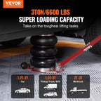 Air Jack, 3 Ton/6600 lbs Triple Bag Air Jack, Air Bag Jack Lift Range 5.9"-15.75", Airbag Jack with Adjustable Long Handle, 3-5 S Fast Lifting for Car, Auto Shop, Garage