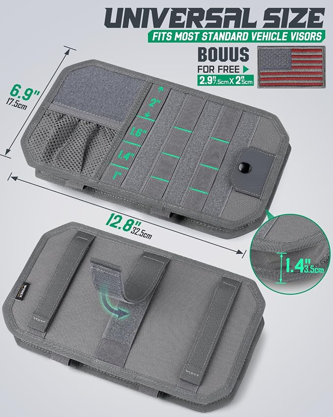 Tactical Car Sun Visor Organizer, Fit Cars Trucks SUV Jeeps Patrols | Tactical Car Sun Visor Organizer, Fit Cars Trucks Suv Jeeps Patrols