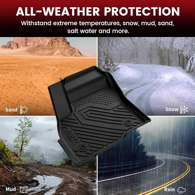Floor Mats & Cargo Liner for Chevrolet Chevy Bolt EV 2017-2023 (Not EUV), All Weather TPE Custom Fit Floor Liners for Cars, Car Floor Mats Full Set for Chevrolet Chevy Bolt EV Accessories, 4PCS