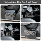 Mini Car Trash Can Bags, 10 Packs total 300 Count Black Garbage Bags | Tear-Resistant, Trash Bin Liner Refills, Disposable Garbage Bags for Car, Home Office(Vehicle Trash Can is not Included)