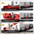 Bus Bar 12V 250A Power Distribution Block 4 x 3/8" Studs Marine Bus Bar 12 Volt Battery Busbar Terminal Block for Automotive, Car, Boat, Solar Wiring - Negative&Positive