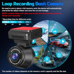 Dash Cam Front 4K Dash Camera for Cars Built-in WiFi/APP Control Dashcams for Cars, 1.2" IPS Touch Screen Dash Cam with Free 32GB Card,170°Wide Angle, G-Sensor, Night Vision, 24H Parking Mode Dashcam