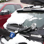 W1461 Ice Scraper/Snow Brush Tool - Dual-Function Winter Accessory for Easy Removal of Ice and Snow from Car Windshields and Roofs