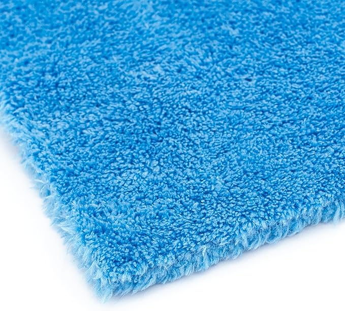 Eagle Edgeless 500 (4-Pack) Professional Korean 70/30 Blend Super Plush Microfiber Detailing Towels, 500GSM, 16in x 16in, Blue