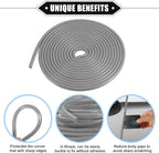 Car Door Edge Guard, 16.4ft U Shape Rubber Edge Trim Seal Strip Protector Universal for Car Truck ATV Boat Multifunctional No Glue PVC Iron Gray