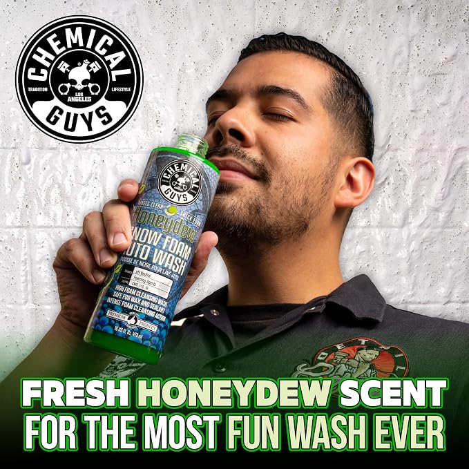 CWS_110_16 Honeydew Snow Foam Car Wash Soap (Works with Foam Cannons, Foam Guns or Bucket Washes) Safe for Cars, Trucks, Motorcycles, RVs & More, 16 fl oz, Honeydew Scent