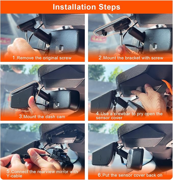 Mangoal Front 4K Rear 1080P Dash Cam for F150 2018-2026 F250-F450 2020-2026 | F250 F350 F450 Super Duty 2020-2026, OEM Style, XLT Lariat King Ranch Raptor, UHD 2160P Video, WiFi & App, GPS, 128GB Card(A)