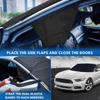 Windshield Cover for Ice and Snow | Oxford Fabric Windshield Cover for SUV, Sedan, Coupe & Hatchback | Protection from Snow, Ice & Frost | Winter Car Accessories