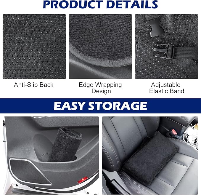Waterproof Sweating Car Towel Seat Cover for Gym Workout, Running, Swimming, Beach and Hiking, Universal Fit Non-Slip Towel Bucket Seat Protector for Cars SUV Trucks (Black)