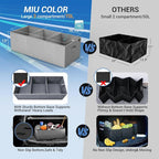 Trunk Organizer for Car, Car Organizer, Sturdy Trunk Organizer for SUV, Non-Slip Bottom, Storage Organizer for Sedans, Van, Jeep, Grocery, Large 3 Compartments, Blue 32"×13"×10.6"