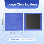 2PCS Clay Towel Auto Detailing, Clay Bar Towel Cloth Auto Detailing for Car (12 x 12 in) (Blue)