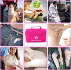 Roadside Emergency Car Kit for Vehicles, Pink Emergency Roadside Assistance kit with Car First Aid Kit, Thoughtful Car Emergency Kit for Women, Men, New Drivers and Adventurers Gifts