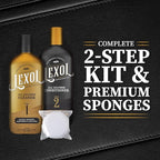Leather Cleaner & Conditioner Kit by for Furniture, Car Interior, Shoes, Handbags, Includes 2 Application Sponges, Two-Step System, 16 Oz Each