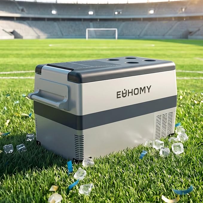 12 Volt Refrigerator, 47QT Electric Cooler, 12V Fridge APP Control, 12V Cooler -4℉~68℉, Portable Freezer 12/24V DC 100-240V AC for Camping, Travel, Truck, Home