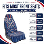 Car Seat Towel Cover for Front Seats, 1Pc Sweat Absorbent Car Seat Protector with Non-Slip Backing, Waterproof Towel Car Seat Covers for Runners, Gym, Swimming, Beach, Pets, Eagle Gear
