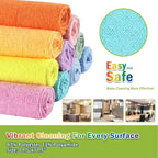 AIDEA Microfiber Cleaning Cloth, 100PK, Cleaning Rags, 11.5"×11.5" | Lint Free Cloth, Microfiber Towels for Cars, Wash Cloths, Dusting Cloth for Home, Window, Cleaning Supplies, Muilticolor