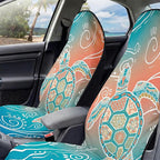 2 Pack Car Seat Towel Covers, Sweat-Proof Microfiber Seat Protectors for Gym, Running, Beach & Workout, Breathable Quick-Dry, Machine Washable, Gradient Sea Turtle Print, Universal Fit