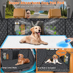 Hard Bottom Dog Car Seat Cover for Pets 100% Waterproof Seat Cover Hammock 600D Heavy Duty Scratch Proof Nonslip Durable Soft Back Seat Covers for Cars Trucks and SUVs