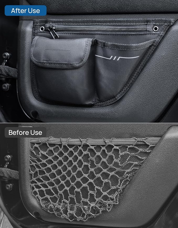 Oxford Front Rear Door Storage Pockets Compatible with 2007-2017 Wrangler JK 4-Door, 4 Pack Insert Organizer Boxes for Interior Storage Expansion