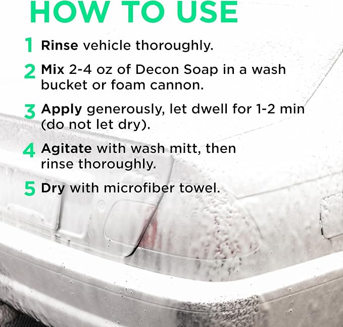 Decon Soap - High-pH Decontamination Shampoo - Alkaline Degreasing Agents and Biodegradable Ingredients - 16 oz