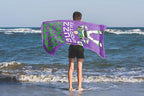 Children Beach Towel - 100% Cotton Super Soft Absorbent Bath Towel, 28" x 58" Inch Lightweight for Travel, Official Licensed Product, Purple - Toy Story Buzz Lightyear