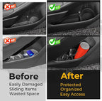 Car Door Storage Box for 2023-2026 Subaru Crosstrek Accessories, Front & Rear Door Side Pocket Organizer with Car Cup Holder Insert, Non-Slip Waterproof Door Slot Protective Pad, 4 Pack