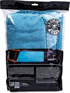 Woolly Mammoth Large Microfiber Drying Towel - 36 x 25 Inch Blue, Ultra Plush Super Absorbent Car Drying Towel for Cars, Trucks, SUVs, Motorcycles, RVs, and Auto Detailing