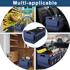 Car Trunk Organizer for SUV, Car Organizers and Storage with Reinforced Handles, Car Accessories for Women/Men 50L Waterproof Polyester Trunk Organizer(Medium, Dark Blue)