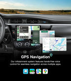 Car Radio Stereo for Toyota Corolla 14-16, Wireless CarPlay Android Auto | 10.2 Inch IPS HD touchscreen, 64G storage, 5G WiFi GPS, Bluetooth FM AM SWC, plug-and-play, 1080P backup camera