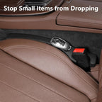Hiseanllo Car Seat Gap Filler 2 Pack, Universal Fit PU Leather Car Seat Gap Plug to Fill The Gap Between Seat and Console, Car Seat Crevice Blocker Stop Things from Dropping