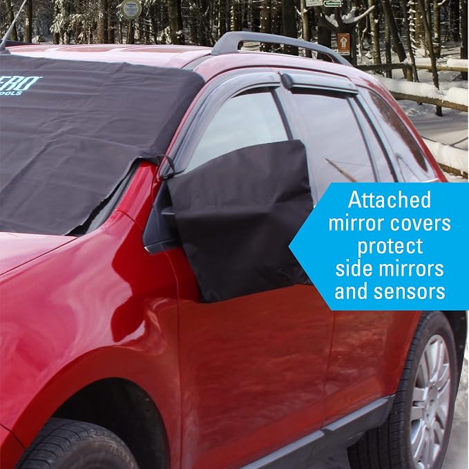 17540PB Arctic Defense Car Windshield Cover for Ice and Snow, Car Snow Cover with Side Mirror Covers, (61" W x 42" H)