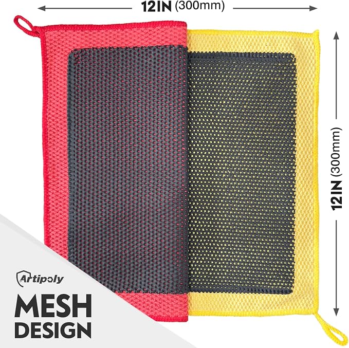 Clay Decontamination Towel 2pack- Professional Detail Products - Proven Cleaning & Release of Paint Contaminants; Increase Wax & Sealant Bond; Enhance Paint Gloss & Color; Fine Grade (12x12”)