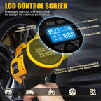 Cordless Tire Inflator Portable Air Compressor with 2000mAh Battery, 160PSI Car Tire Pump with 12V DC Dual Power & 2.0Ah Battery, Digital LCD & Auto Shut-Off for Car Bike Ball