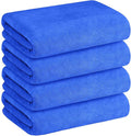 Microfiber Bath Towels, Extra Large Bathroom Towel Set, Pack of 4, 30" x 60" - Soft and Absorbent Towel for Hair, Swimming, Fitness, Sport, Yoga, Dark Blue