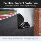 2 PCS Car Door Corner Edge Guards, PVC Soft Rubber Thickened Anti-collision Protector, Carbon Fiber Sporty Marker Decorative Sticker, Exterior Accessory for Most Cars (Black)