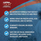 De-Icer Windshield Washer Fluid - Advanced Formula for Winter Driving - Clear Vision in Weather Conditions -32F - 1 DeIcer Gallon