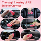 Universal Cleaning Gel Keyboard Dust Cleaner for Office Electronics Product,Cleaning Putty for Car Detailing Laptop Dusting Kit Computer Dust Remover,Computer Cleaning Accessories,Rose Pink
