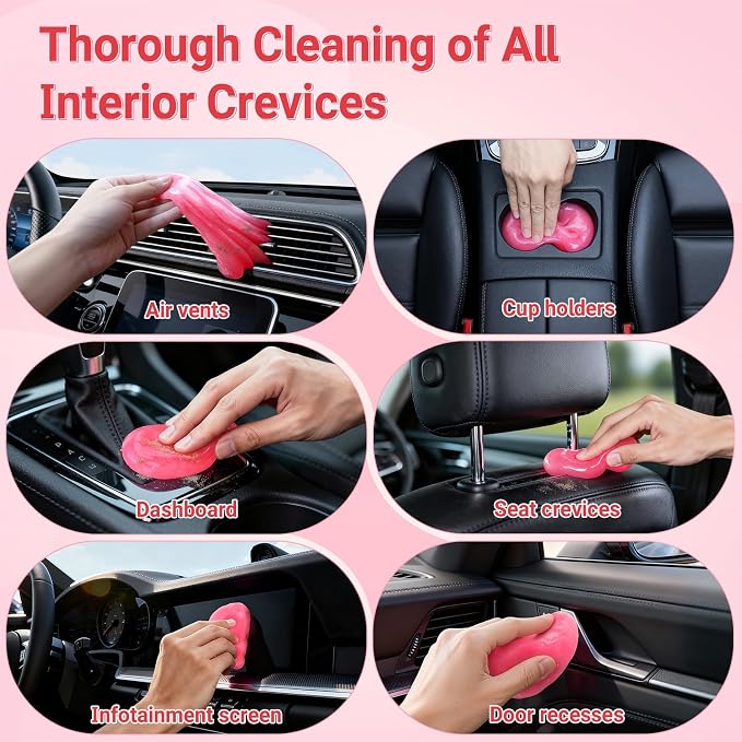 Universal Cleaning Gel Keyboard Dust Cleaner for Office Electronics Product,Cleaning Putty for Car Detailing Laptop Dusting Kit Computer Dust Remover,Computer Cleaning Accessories,Rose Pink