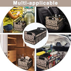 Trunk Organizer for SUV, Car Organizers and Storage with Reinforced Handles, Car Accessories for Women/Men - Large, Leopard Print