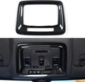 Car ABS Front Roof Reading Light Lamp Trim Carbon Fiber Interior Decal for 2019-2025 Chevy Silverado | for 2019-2021 GMC Sierra 1500 2500 3500 HD Accessories
