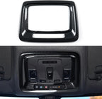 Car ABS Front Roof Reading Light Lamp Trim Carbon Fiber Interior Decal for 2019-2025 Chevy Silverado | for 2019-2021 GMC Sierra 1500 2500 3500 HD Accessories