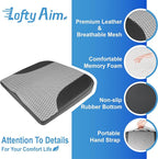 Car Seat Cushion, Car Seat Pillow, Automotive Cushion | Memory Foam Car Seat Cushion for Long Driving, Butt Pillow for Pain Relief, Driver Seat Cushion for Car, Office, Black&Gray