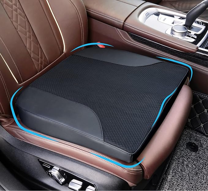 Car Seat Cushion, Car Seat Cushions for Long Driving | Comfortable Memory Foam Driver Seat Cushion, Automotive Seat Cushions, Butt Pillow for Car,Truck, Office Chair, Black