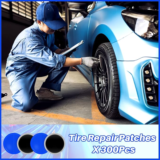 160 Pcs Heavy Duty Tire Patches Radial Patch Round Fast Repair Cold Tyre Puncture Repair Kit for Car Truck Motorcycle Automobile Bike Inner Tire (58 mm)