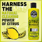 Citrus Wash & Gloss Foaming Car Wash Soap - High Suds Formula Foam Cannon Soap for Foam Blasters, or Bucket Washes - Safe on Paint, Clear Coat, and Wax, Citrus Scent - 16 oz