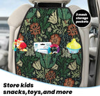 William Morris Compton Vintage Floral Art Car Seat Back Kick Protectors Kick Mats With Storage Pockets For Vehicles To Protect From Dirt Mud Scratches 2 Pack