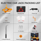 Electric Scissor Car Jack Kit, 3Ton 12V Portable Auto Car Lift with 17.7" Range for SUV/Sedan, Floor Jack for Tire Change & Roadside Emergency
