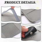 2 Packs Car Sun Visor Organizer, Sunglasses Holders for Car Sun Visor PU Auto Interior Accessories Storage Travel Document Holder with Multi Pocket (Black, Gray, 12.2 x 6.1 Inches)