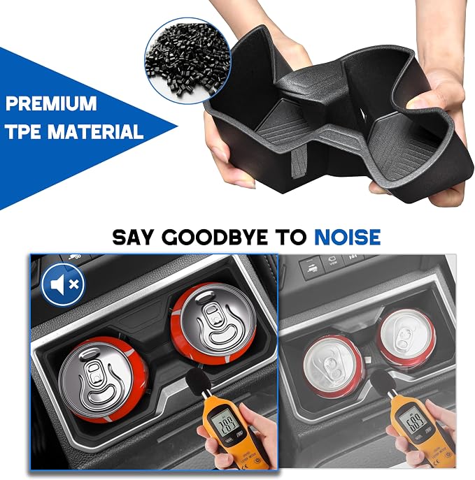 Cup Holder Insert for Toyota Camry 2025 2026 Accessories Center Console Cup Holder Armrest Front Drink Holder Protection Organizer Interior Decoration for 9th Gen Camry XSE/XLE/SE/LE, Black